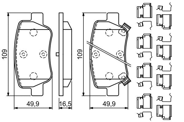 Pastillas de freno de disco BOSCH 0 986 494 933 para Toyota Avensis