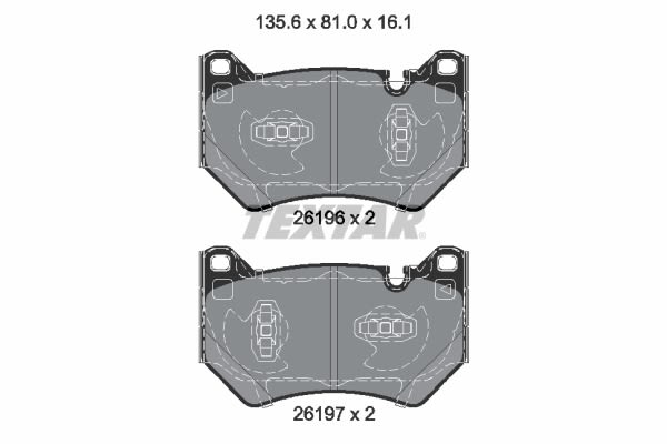Pastillas de freno de disco TEXTAR 2619601 para Audi Q5