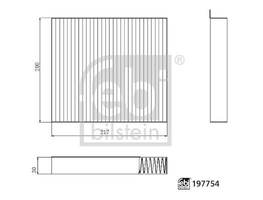 Filtro de aire de cabina FEBI 197754 para Maxus T60