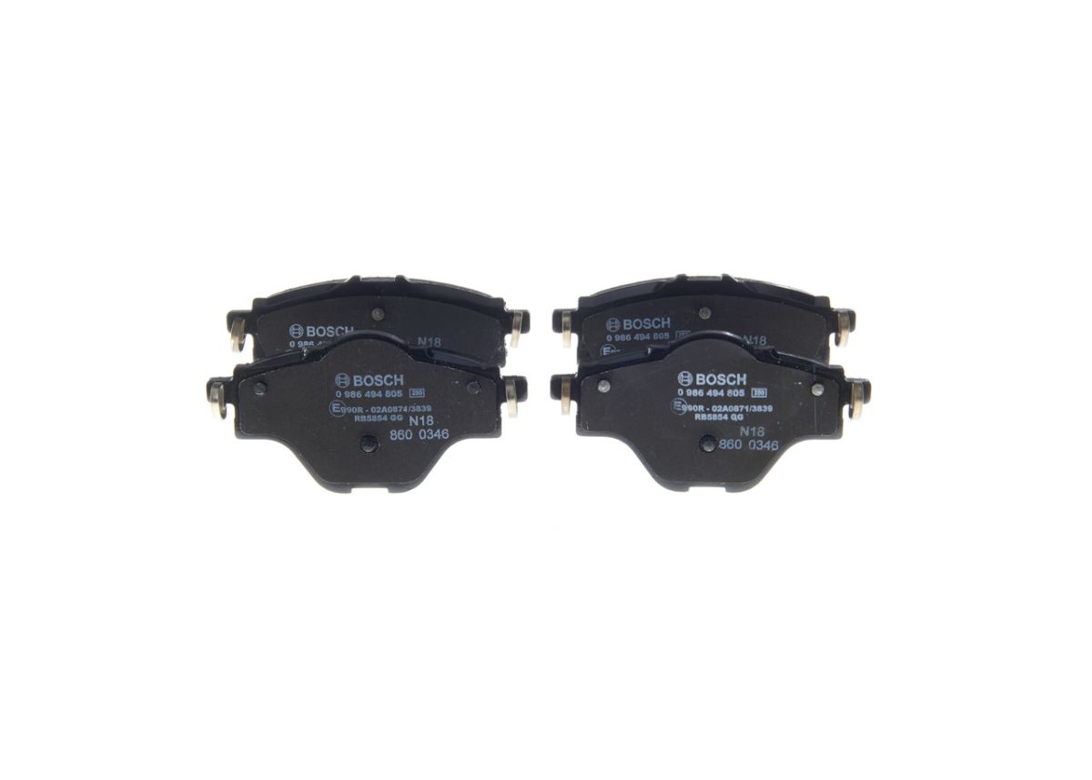 Pastillas de freno de disco BOSCH 0 986 494 805 para Citroen C4 Picasso II