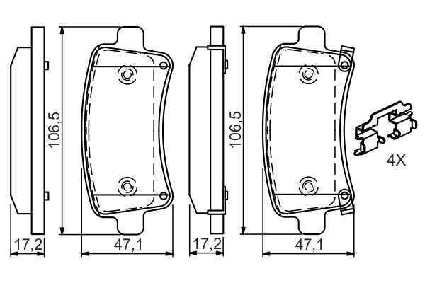 Pastillas de freno de disco BOSCH 0 986 494 668 para Opel Insignia A