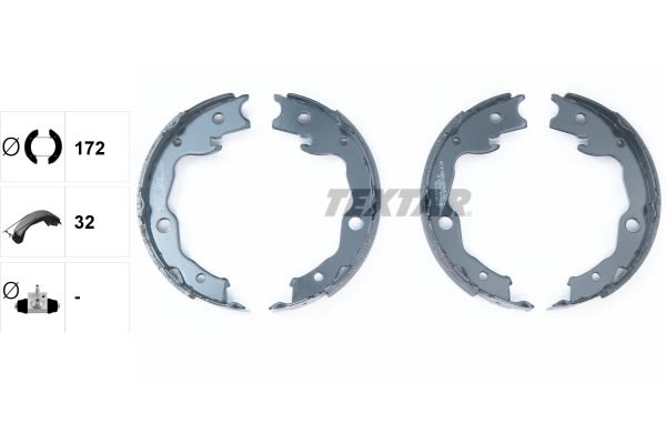 Balatas de freno de estacionamiento TEXTAR 91068200 para Nissan Sentra VII