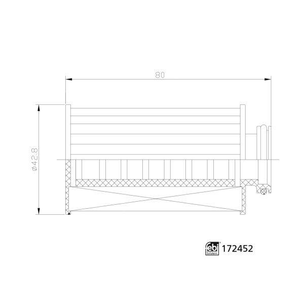Filtro de solución de urea FEBI 172452 para DAF 1023 L/