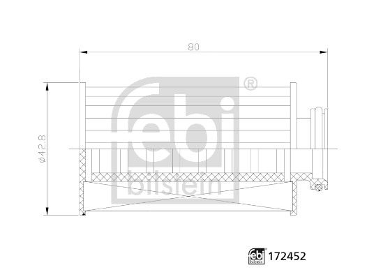 Filtro de solución de urea FEBI 172452 para DAF 1023 L/