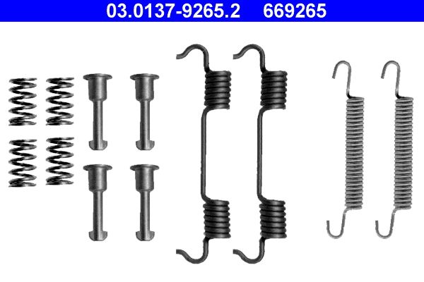 Kit de accesorios de balatas de freno ATE 03.0137-9265.2 para Mercedes-Benz Sprinter 4-T (B904) 1995-2006