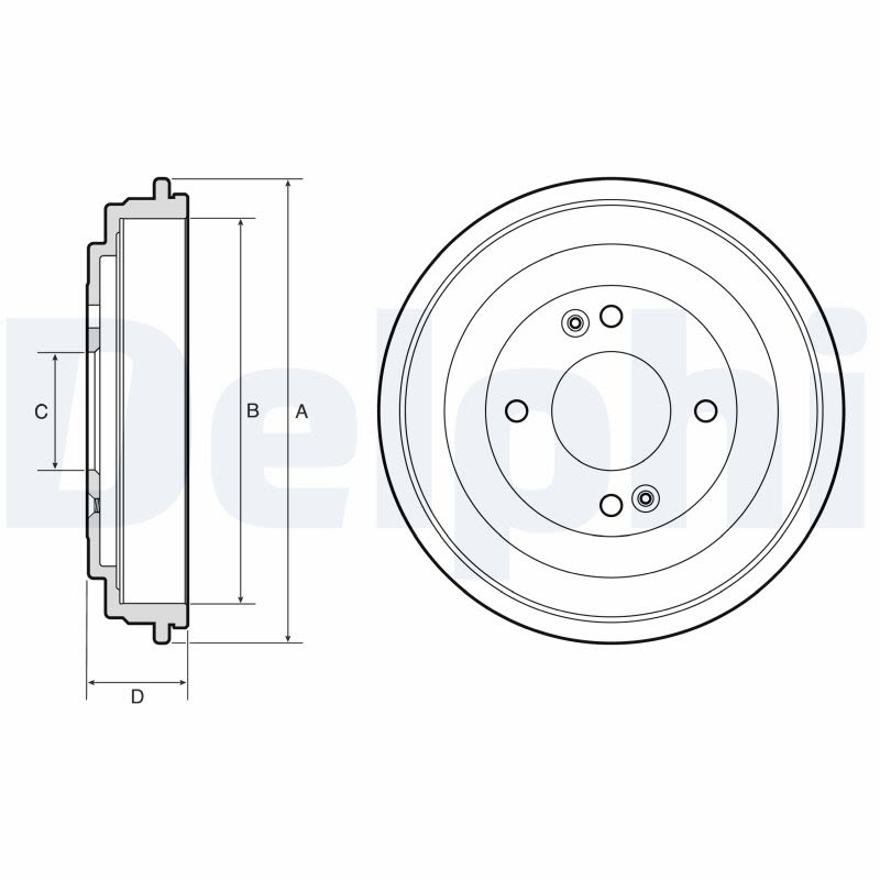 Tambor de freno DELPHI BF665 para Hyundai I20 III