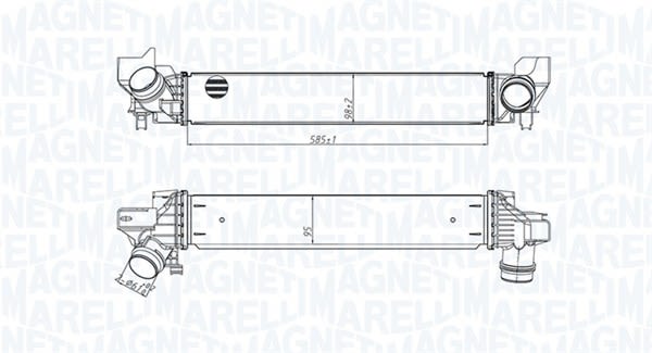 Enfriador de aire de carga (intercooler) MAGNETI MARELLI 351319205450 para BMW Serie 1 (F40) 2019-