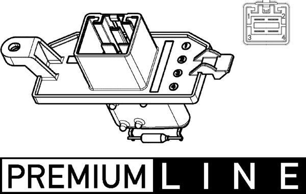 Regulador del ventilador interior MAHLE ABR 104 000P para Ford Transit