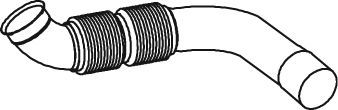 Tubería de escape DINEX 56122 para Mercedes-Benz Actros MP2 / MP3 OM541.920-OM541.998