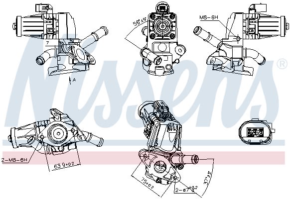 Válvula EGR NISSENS 98238 para Ford Range