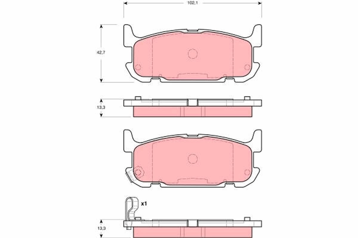 Pastillas de freno de disco TRW GDB3318 para Mazda MX-5 II