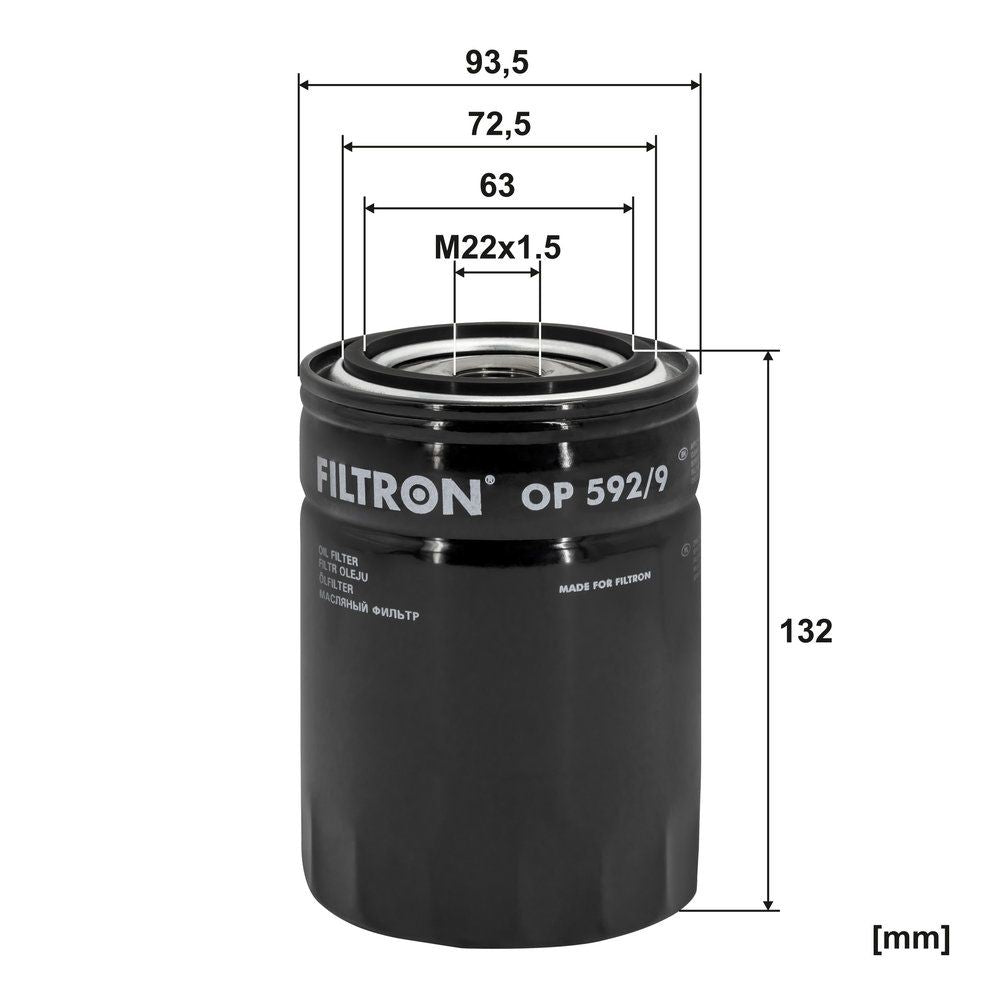Filtro de aceite FILTRON OP 592/9 para Peugeot Boxe