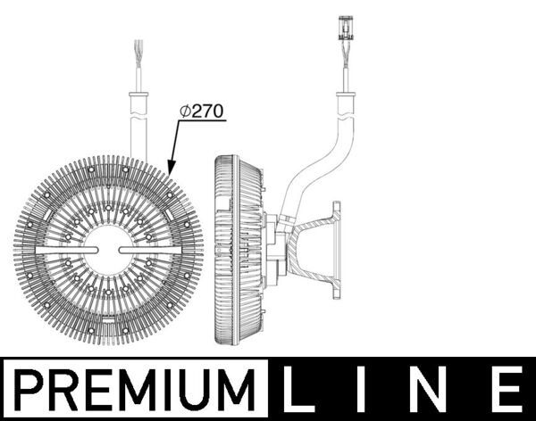 Embrague de ventilador de radiador MAHLE CFC 243 000P para Scania G I