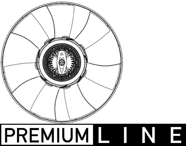 Embrague de ventilador de radiador MAHLE CFF 493 000P para Mercedes-Benz Sprinter 2-T (B901, B902) 1995-2006