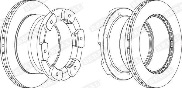 Disco de freno BERAL BCR332A para Iveco Daily V