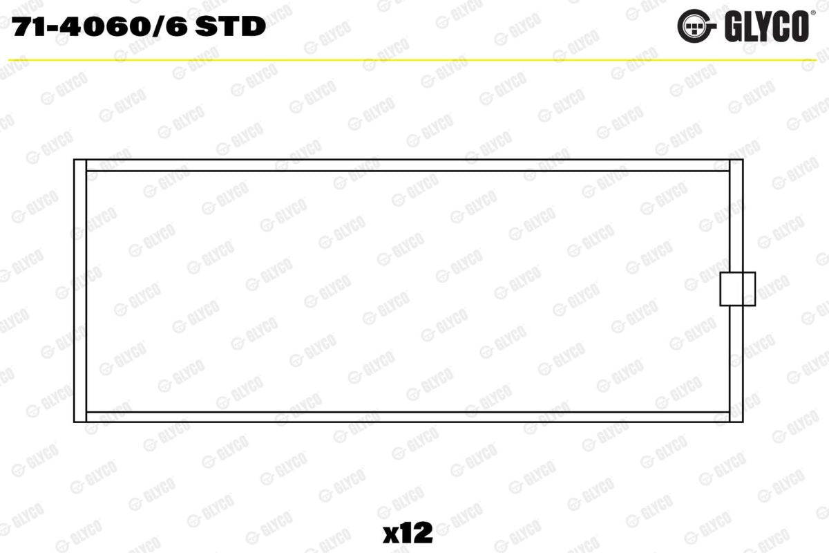 Metal de biela GLYCO 71-4060/6 STD