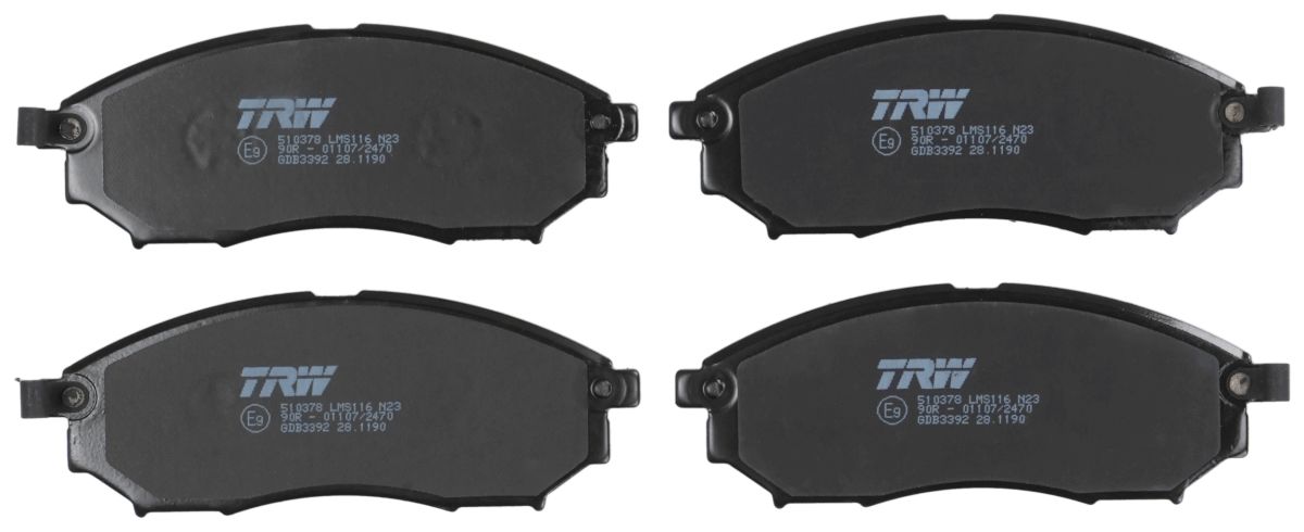 Pastillas de freno de disco TRW GDB3392 para Nissan Nav