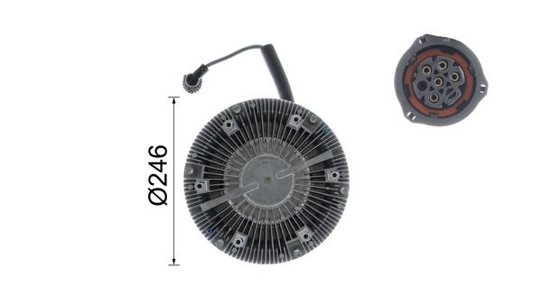 Embrague de ventilador de radiador MAHLE CFC 207 000P para Mercedes-Benz Actros MP2 / MP3 OM541.921-OM542.965