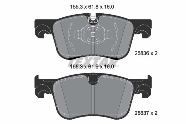 Pastillas de freno de disco TEXTAR 2583605 para Citroen C4 Picasso I