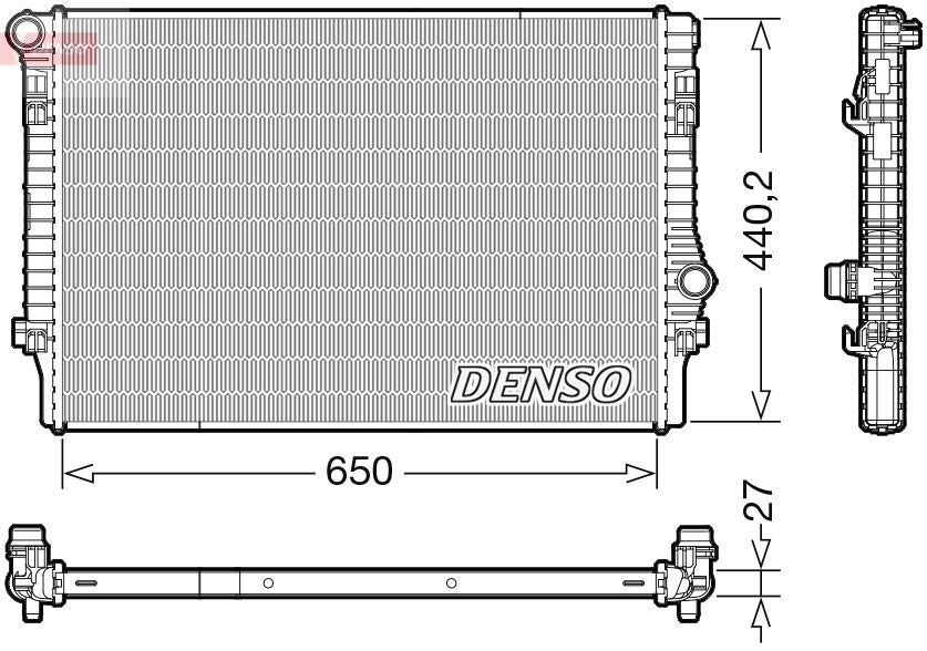 Radiador de motor DENSO DRM32049 para Audi A3