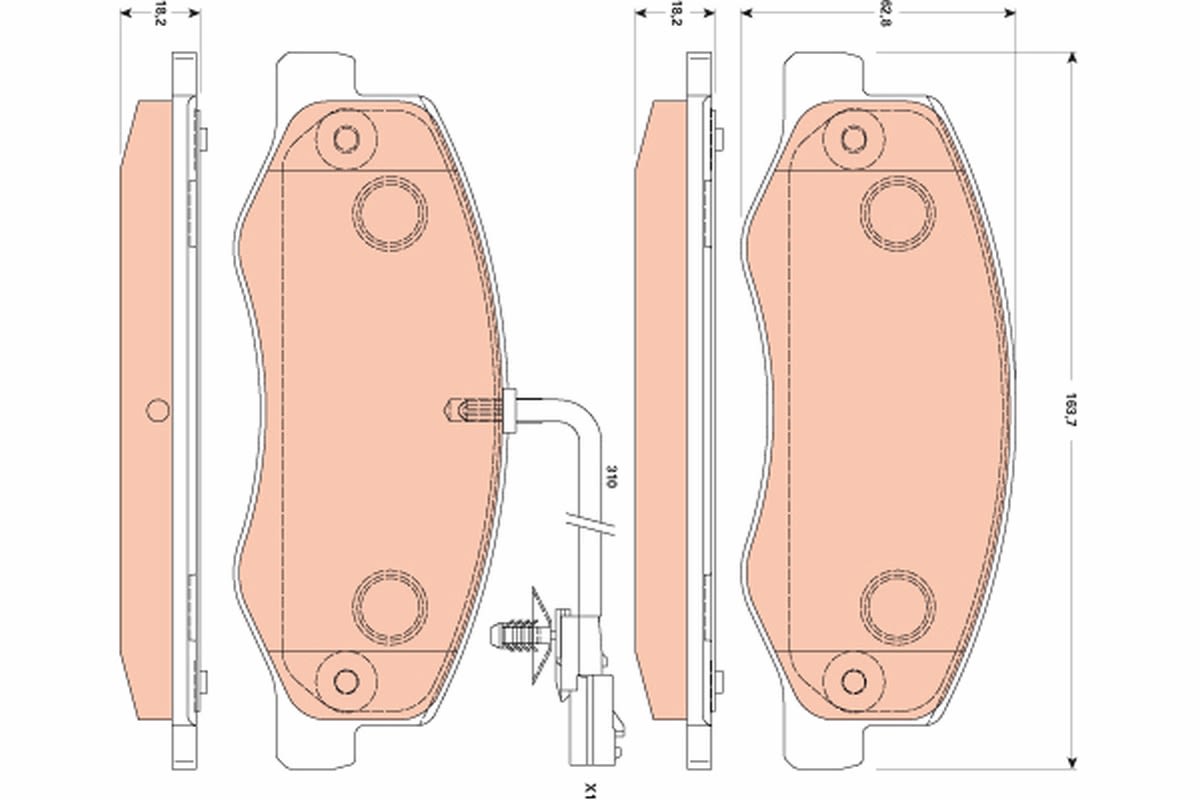 Pastillas de freno de disco TRW GDB1885 para Nissan NV400