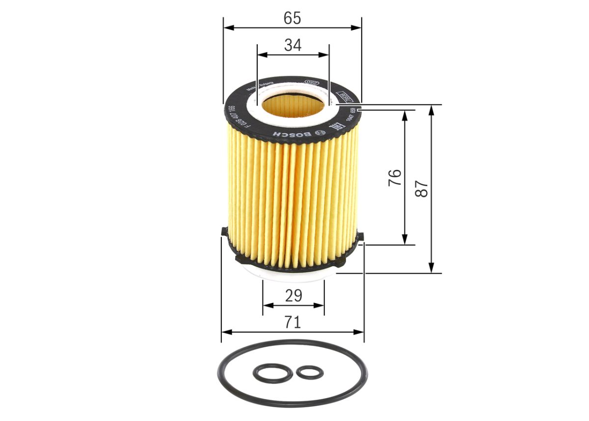 Filtro de aceite BOSCH F 026 407 166 para Mercedes-Benz Clase A (V177) 2018-
