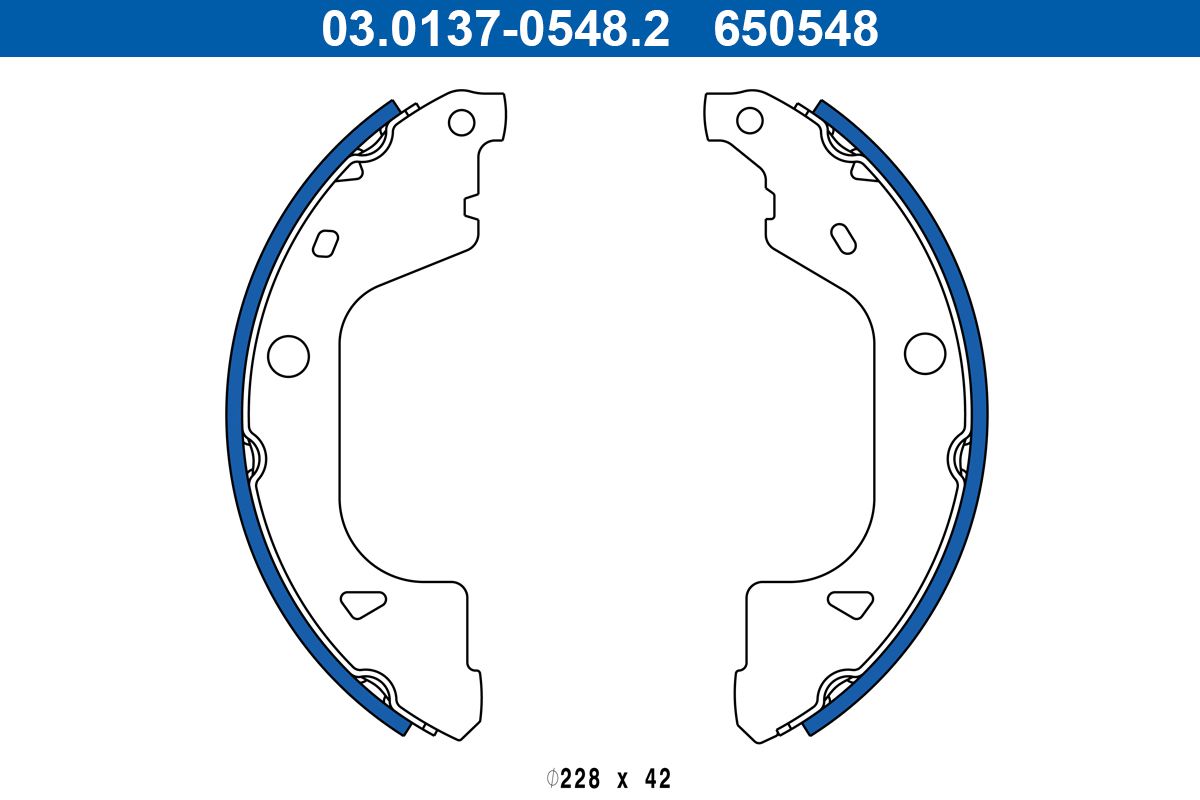 Juego de balatas de freno ATE 03.0137-0548.2 para Renault Captur II
