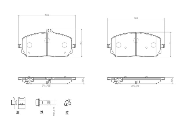 Juego de pastillas de freno BREMBO P 50 152