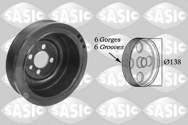 Polea de cigüeñal SASIC 2156021 para Audi A3