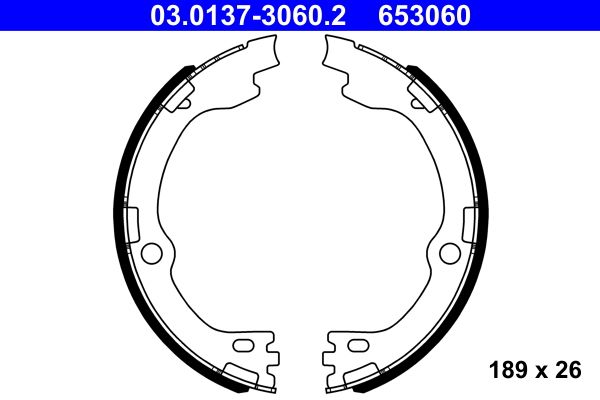 Balatas de freno de estacionamiento ATE 03.0137-3060.2 para KIA Sorento II