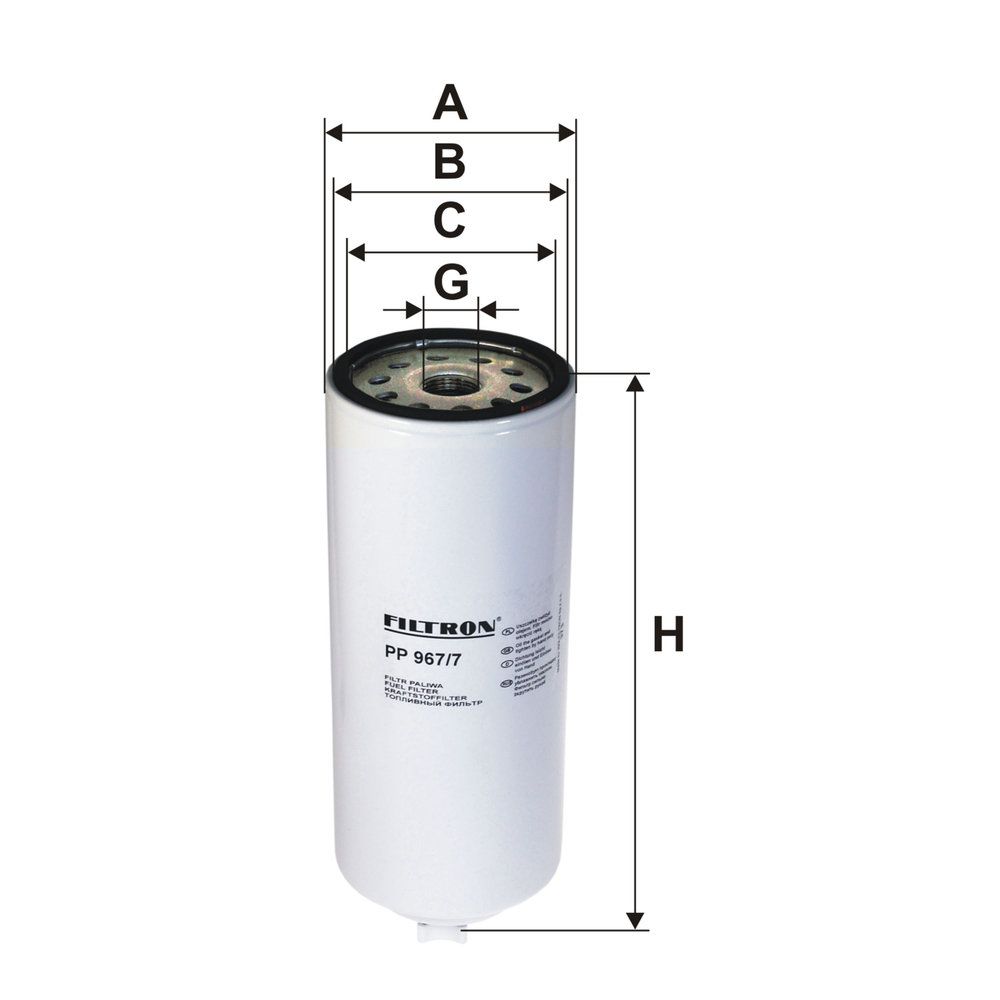 Filtro de combustible FILTRON PP 967/7 para Mercedes-Benz Atego