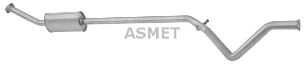 Silenciador central ASMET 08.053 para Citroen C4