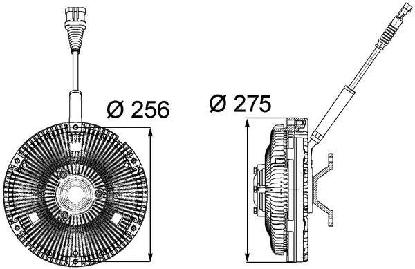 Embrague de ventilador de radiador MAHLE CFC 85 000P para DAF CF 85