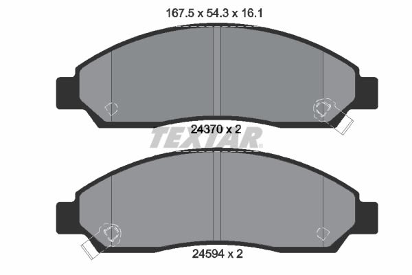 Pastillas de freno de disco TEXTAR 2437001 para Chevrolet Colorado