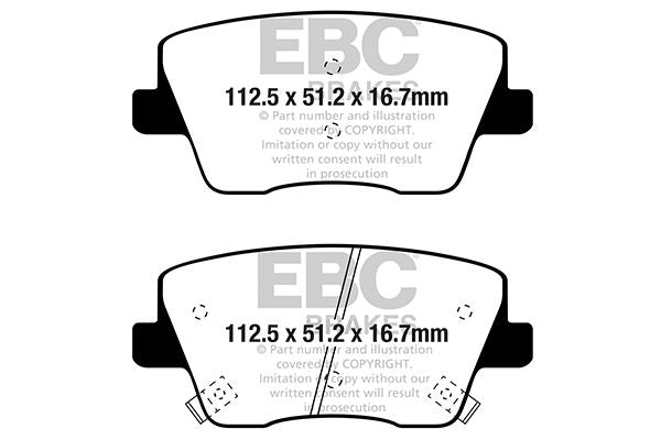 Pastillas de freno de disco EBC BRAKES DP42344R para Hyundai I30
