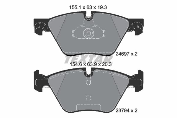 Pastillas de freno de disco TEXTAR 2469701 para BMW Serie 5 (F10) 2010-2016