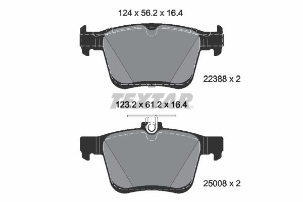 Pastillas de freno de disco TEXTAR 2238801 para Volkswagen Taos