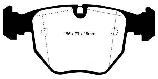 Pastillas de freno de disco EBC BRAKES DP21036 para BMW Serie 5 (E39) 1995-2004