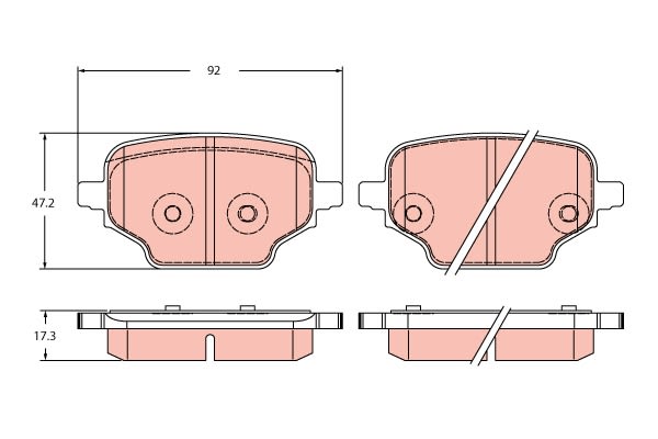 Pastillas de freno de disco TRW GDB2410 para Peugeot Rifte