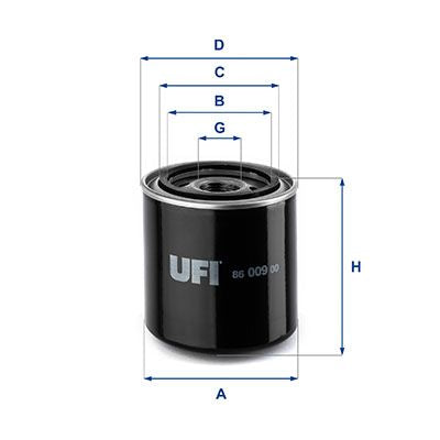 Filtro de aceite UFI 86.009.00 para Fendt 200 K Farme