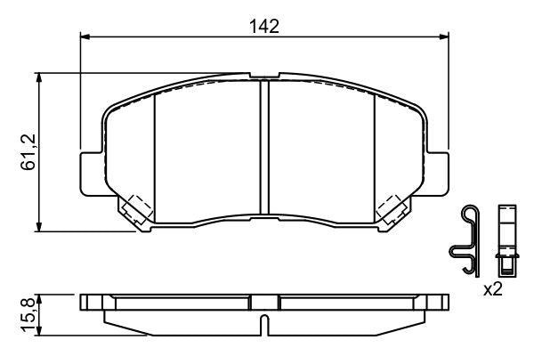 Pastillas de freno de disco BOSCH 0 986 494 675 para Mazda CX-5