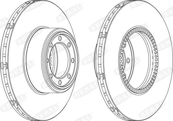 Disco de freno BERAL BCR321A para Iveco Daily V
