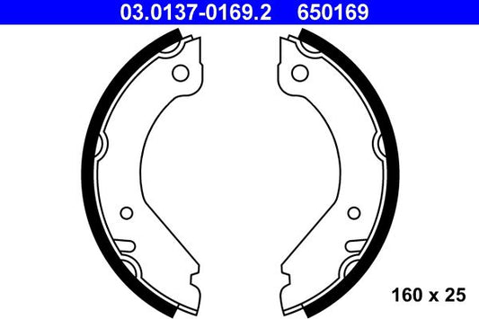 Balatas de freno de estacionamiento ATE 03.0137-0169.2 para Volvo 240