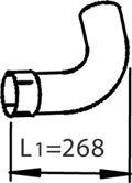 Tubería de escape DINEX 47258 para MAN TGL I D0834LFL40-D0836LFLAN