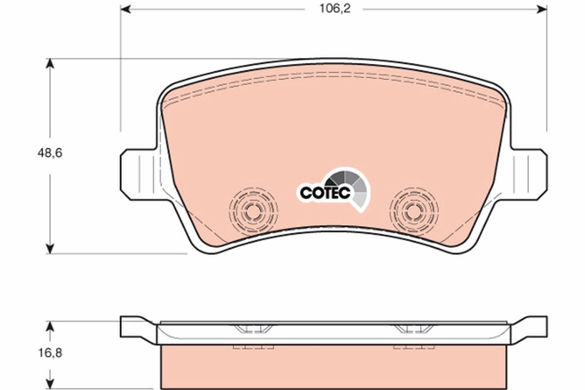 Pastillas de freno de disco TRW GDB1685 para Volvo S60 II