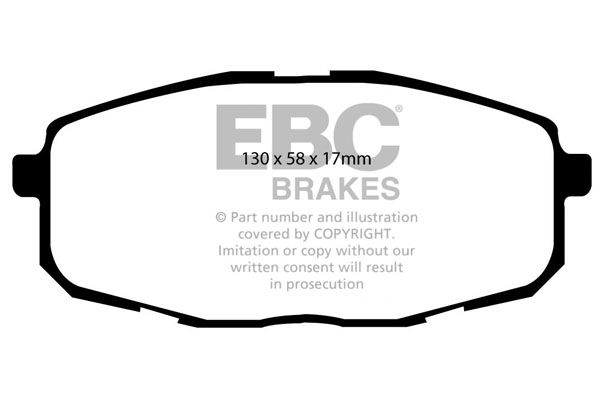 Pastillas de freno de disco EBC BRAKES DP41562R para Hyundai Elantra IV