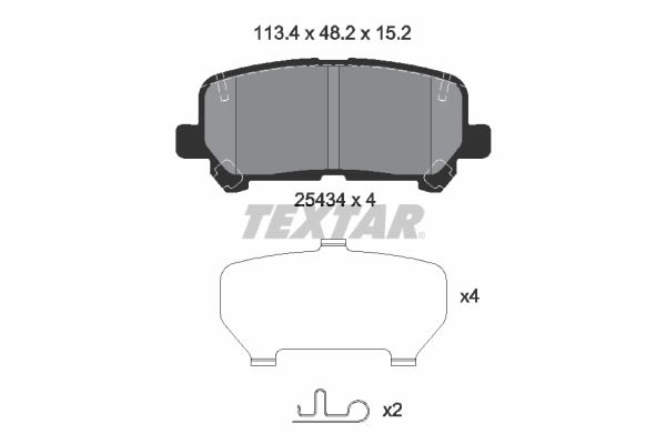 Pastillas de freno de disco TEXTAR 2543401 para Honda Pilot