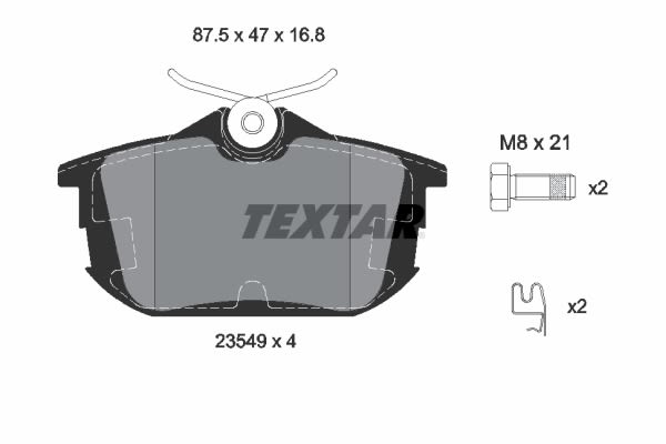 Pastillas de freno de disco TEXTAR 2354901 para Volvo V40