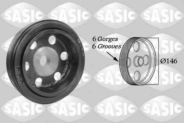 Polea de cigüeñal SASIC 2150016 para Peugeot Boxe