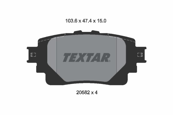 Pastillas de freno de disco TEXTAR 2058201 para Toyota Yaris Cross